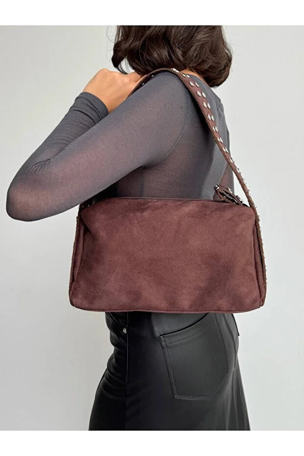 Elsa Shoulder Suede Bag